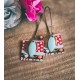 Earrings, pendant, fancy, peas (polka dots) 60's, crafts