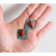 Ohrringe, Anhänger, Phantasie, Geist Marokko, blau und rot, Kunsthandwerk
