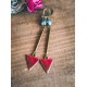Earrings, pendants long, apatite, red blue, crafts