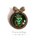 berretto Pin, cranio, spirito gotico, rosso verde e nero, bronzo