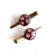 Streifen Cabochon Barock-Look, braun rosa, bronze