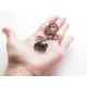 Collier, pierre gems, turquoise africaine, bronze
