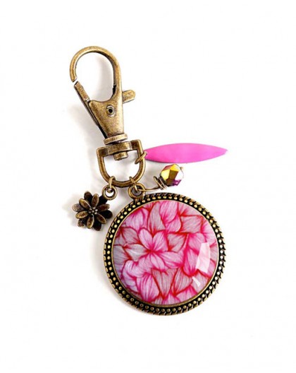 Porte Clés, bijoux de sac, Rose, bronze, Fleurs, Floral