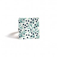 Ring Square, Gui grande foglia, verde chiaro, verde scuro, bronzo