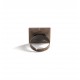 Square Ring, Arabesque, black and white, bronze