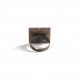 Square Ring, Blumen, rosa und pink, bronze