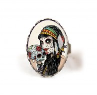 Cabochon Ring, La Muerta, mexikanische Inspiration