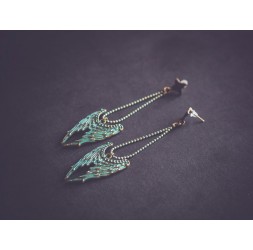 Angel wings earrings, vintage look