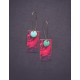Velvet red "La Rose" earrings