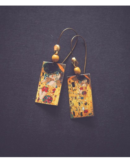 Gustave Klimt "The kiss" earrings