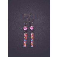 Earrings, Floral, colorful, bohemian style, gypsy