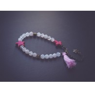 Bracciale Rose, Howlite, fiore, bronzo