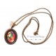 Collana pendente cabochon, spirito bohemien multicolore spirito bohemien