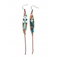 Boucles d'oreilles, Illustration Santa Muerte