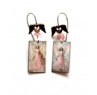 Pendientes Les Angeliques Rosa de bronce