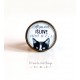 Cabochon ring, chat, message "All you need is love", 20 mm, Bronze