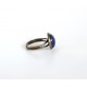 Cabochon ring, Natural stone Lapis Lazuli, blue, bronze
